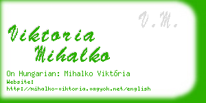 viktoria mihalko business card